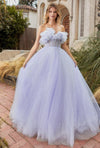 Andrea & Leo A1199 Strapless Tulle Ball Gown Blue