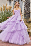 Prom Dresses Strapless Long A-Line Prom Gown Lavender