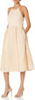 Adrianna Papell Halter Neck Midi Dress AP1E207841 - The Dress Outlet