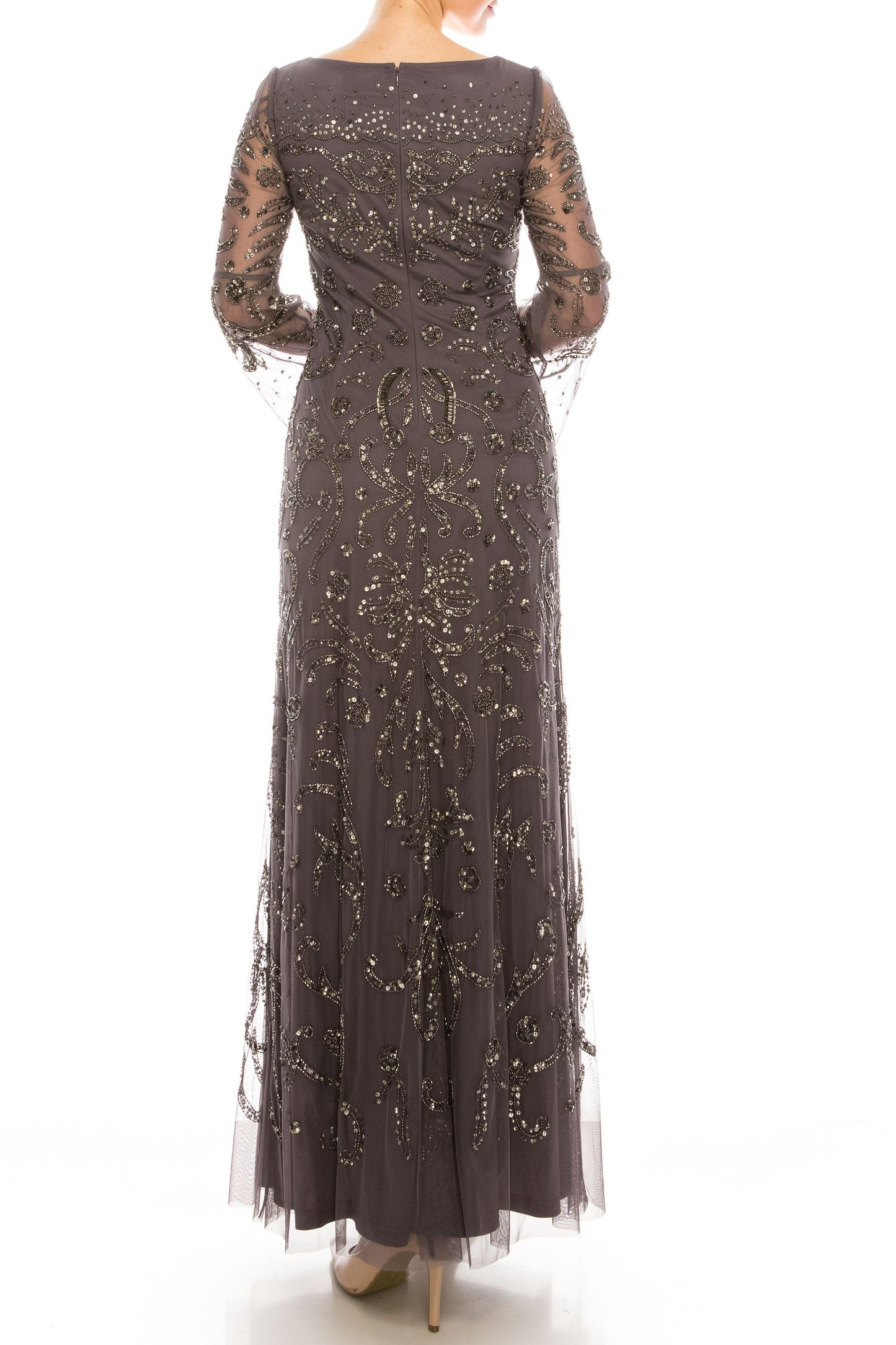 Adrianna Papell Long Formal Beaded Dress AP1E206204 - The Dress Outlet