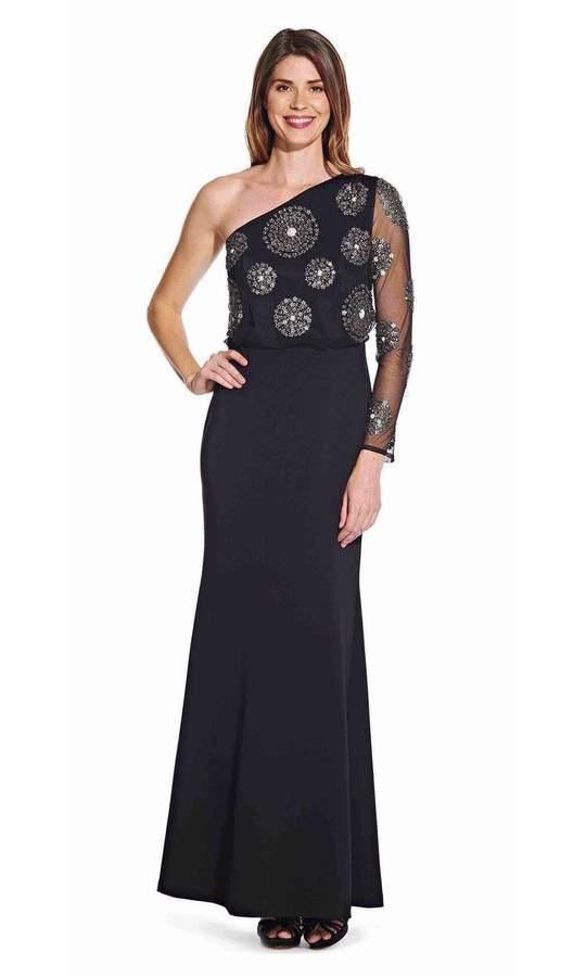 Adrianna Papell Long Formal Beaded Dress AP1E206525 - The Dress Outlet