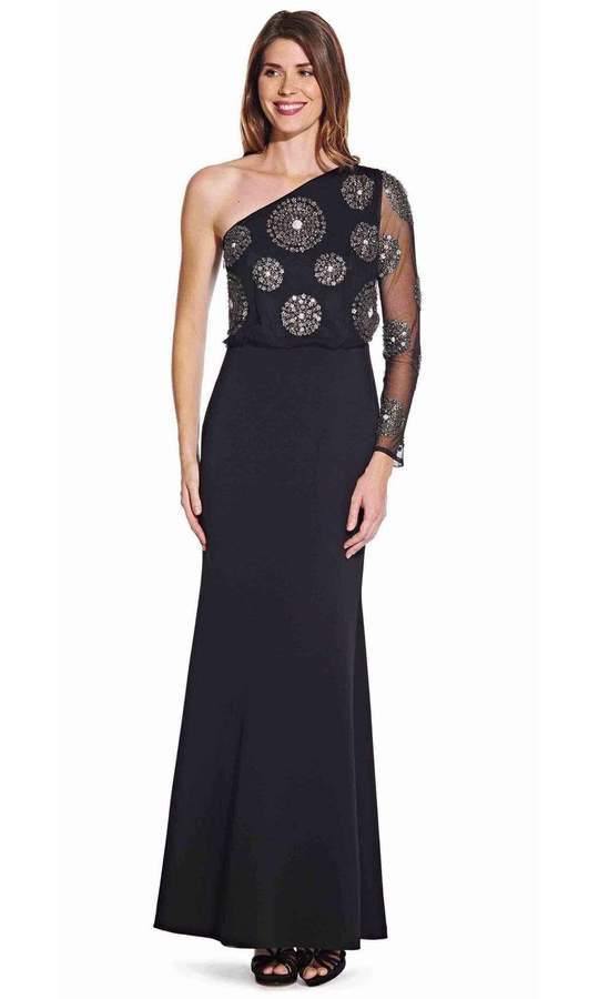 Adrianna Papell Long Formal Beaded Dress AP1E206525 - The Dress Outlet