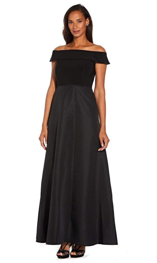 Adrianna Papell Long Off Shoulder Dress AP1E206587 - The Dress Outlet