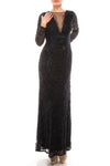 Aidan Mattox Long Formal Beaded Mesh Gown MD1E201413 - The Dress Outlet