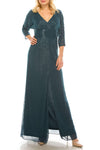 Aidan Mattox Long Formal Chiffon Dress 054473360 - The Dress Outlet