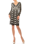 Aidan Mattox Long Sleeve Mesh Short Dress MD1E204622 - The Dress Outlet