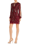 Aidan Mattox Short Sequins Cocktail Dress MD1E204650 - The Dress Outlet