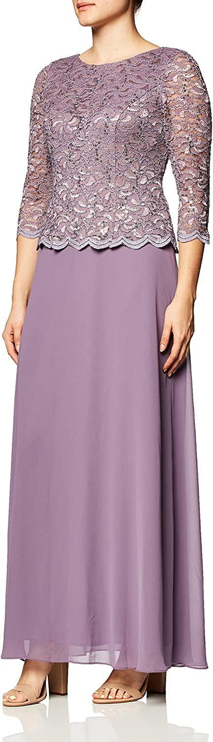 Alex Evenings Long Mother of the Bride Dress Sale - The Dress Outlet