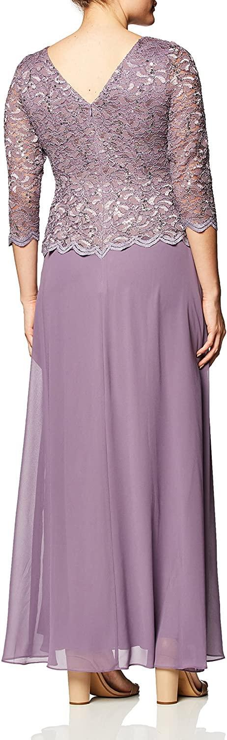 Alex Evenings Long Mother of the Bride Dress Sale - The Dress Outlet