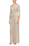 Formal Dresses Sequin Long Formal Dress Taupe