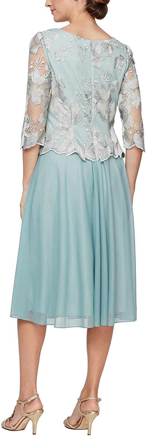 Alex Evenings Tea Length Formal Dress Sale - The Dress Outlet