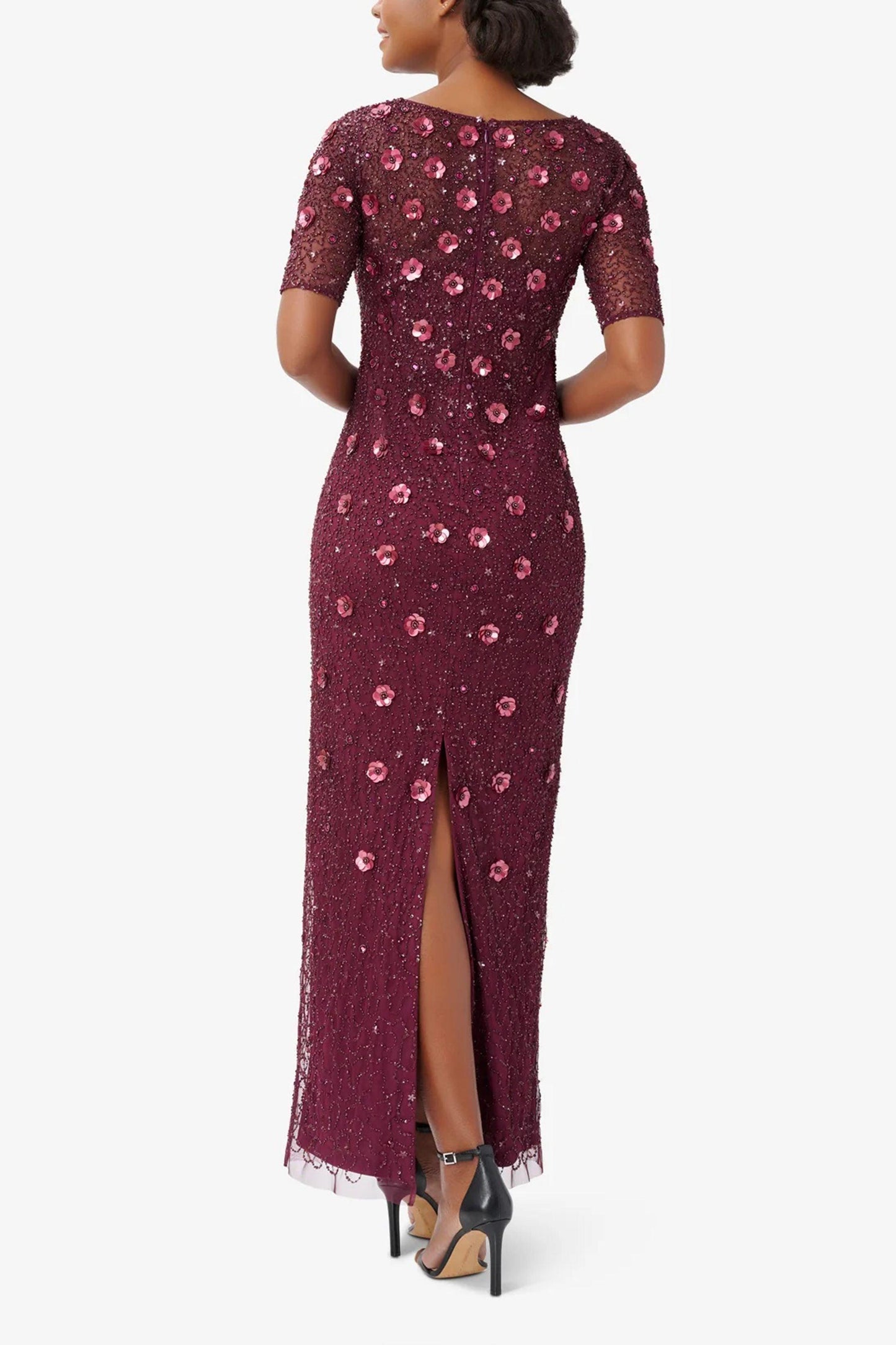 Formal Dresses Long Short Sleeve Beaded Formal Dress CASSIS