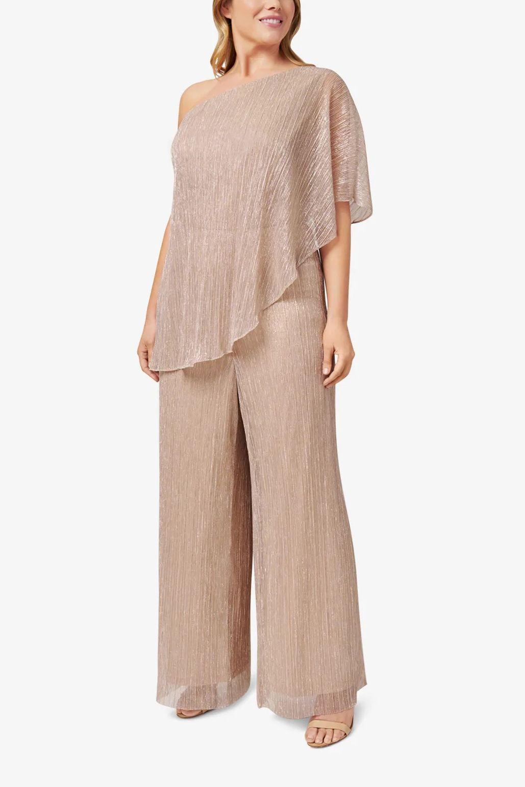 Jumpsuit One Shoulder Wide Leg Jumpsuit TAUPE MIST