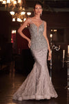 Beaded Sleeveless Long Prom Dress - The Dress Outlet