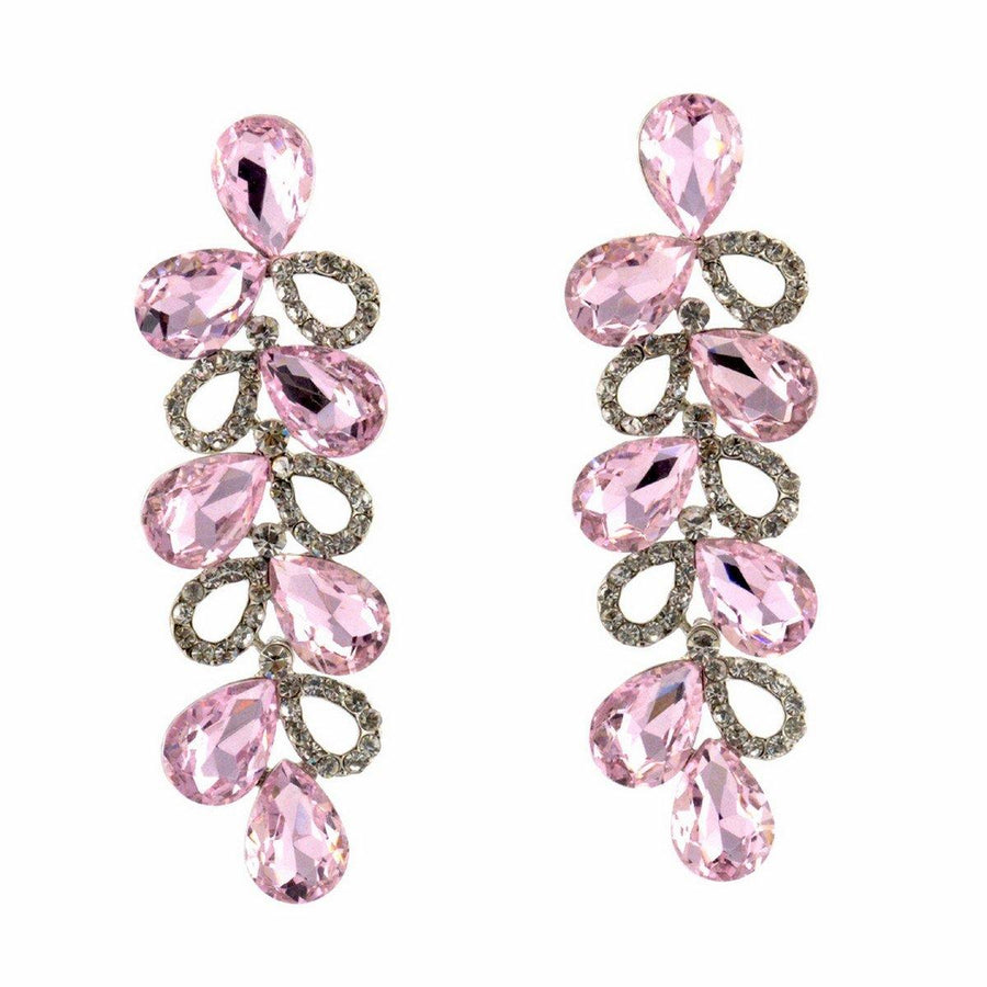 Bridal Rhinestone Chandelier Teardrop Earrings - The Dress Outlet