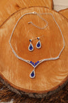 Bridal Rhinestone Necklace Set Wedding Jewelry - The Dress Outlet