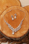 Bridal Rhinestone Wedding Necklace Set - The Dress Outlet