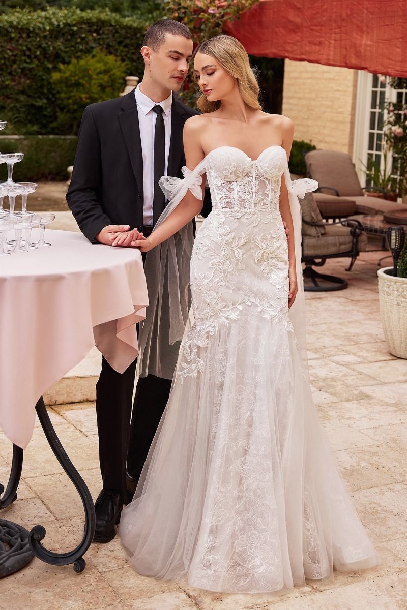 Wedding Dresses Long  Off Shoulder Mermaid  Wedding Dress 