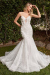 Wedding Dresses Bridal Long Spaghetti Strap Lace Mermaid Wedding Dress Off White Nude