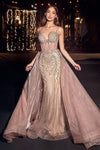 Formal Dresses Long Formal Beaded Sheer Dress 