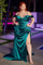 Prom Dresses Off Shoulder Prom Dress Emerald