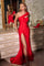 Long One Shoulder Formal Dress Red