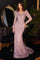 Cinderella Divine CD989 Long Glitter Prom Dress Mauve