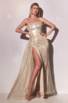 Cinderella Divine CD991 Long Strapless Fitted Prom Gown