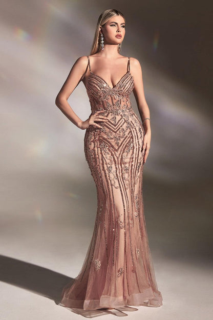 Rose Gold Cinderella Divine CH165C Plus Size Strapless Sexy Long Prom Dress  for $99.0 – The Dress Outlet