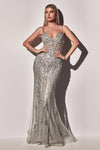 Cinderella Divine CD992 Long Fitted Prom Dress