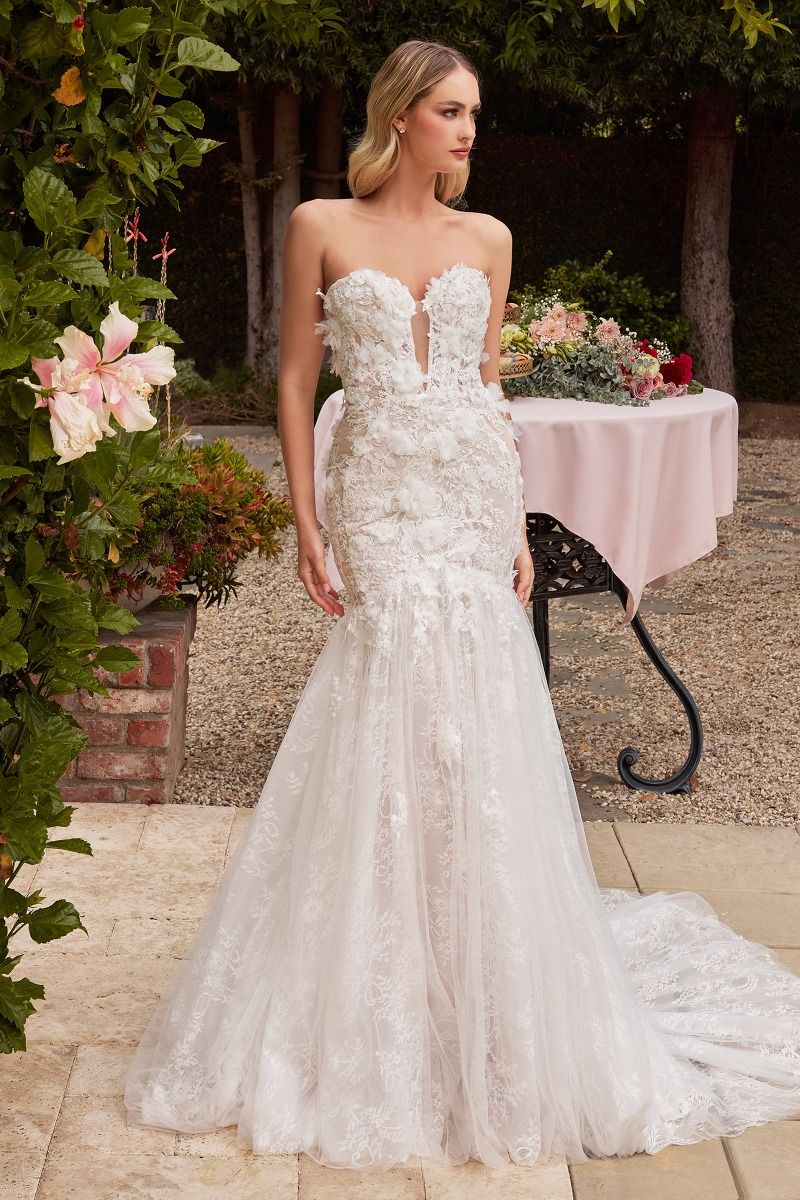 Wedding Dresses Long Strapless Mermaid Wedding Dress 