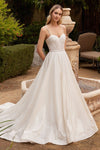 Wedding Dresses Long Spaghetti Strap Glitter Wedding Dress Off White