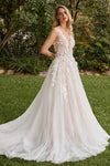 Wedding Dresses Long Bridal Ball Gown A Line wedding Dress Off White Nude