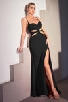 Long Sexy Fitted Prom Dress Black