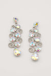 Chandelier Teardrop Bridal Rhinestone Earrings - The Dress Outlet