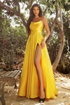 Sexy Formal Bridesmaids Prom Dress Yellow