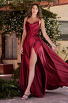 Classic Formal Bridesmaids Prom Dress Burgundy