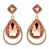 Clear Diamante Teardrop Shaped Rhinestone Earrings - The Dress Outlet