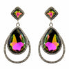 Clear Diamante Teardrop Shaped Rhinestone Earrings - The Dress Outlet