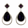 Clear Diamante Teardrop Shaped Rhinestone Earrings - The Dress Outlet