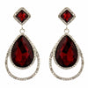 Clear Diamante Teardrop Shaped Rhinestone Earrings - The Dress Outlet