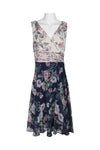 Connected Apparel Floral Print Chiffon Short Dress - The Dress Outlet