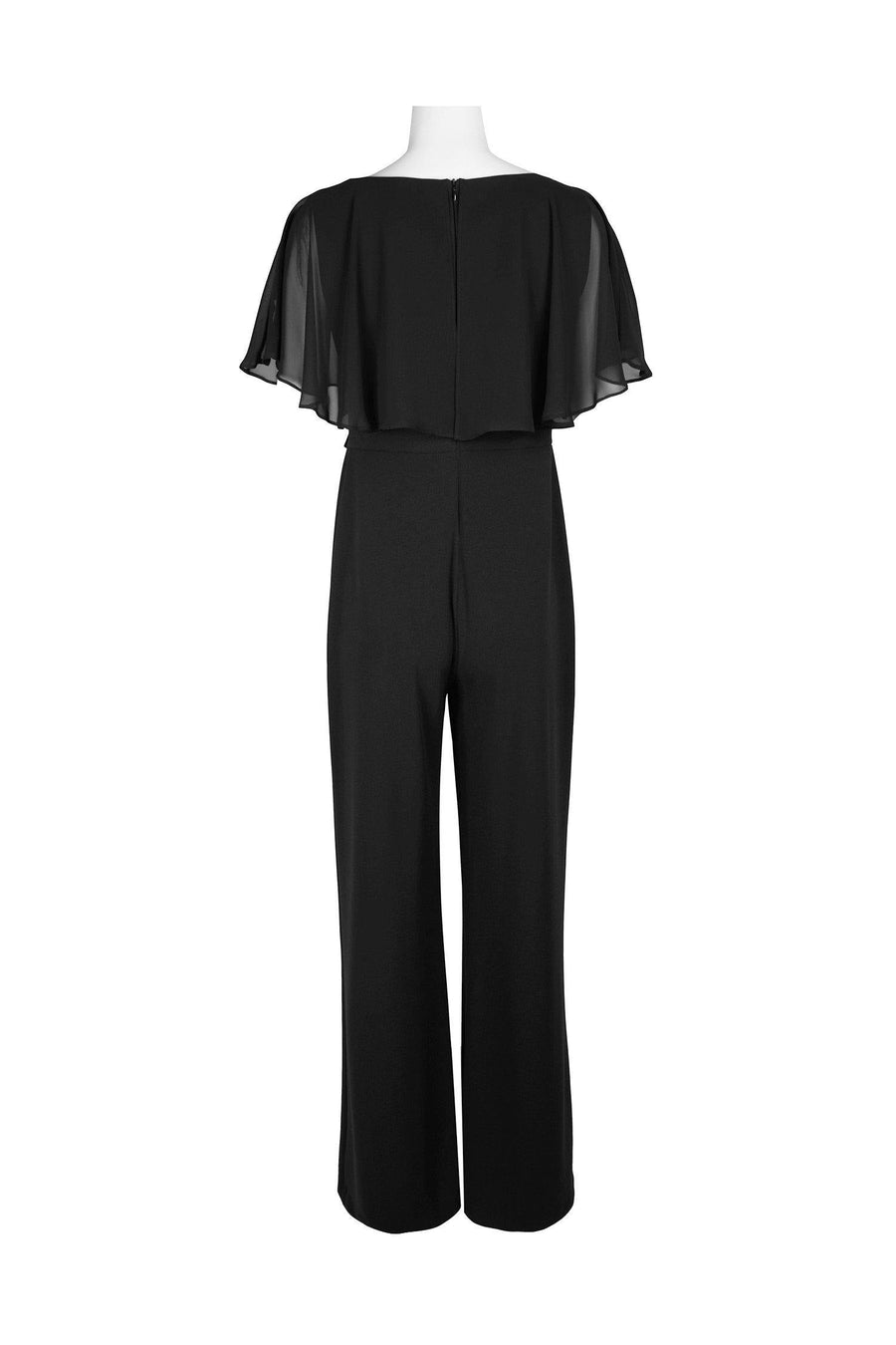 Connected Apparel Formal Cape Sleeve Jumpsuit - The Dress Outlet