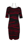 Connected Apparel Short Sleeve Tiered Print Dress - The Dress Outlet