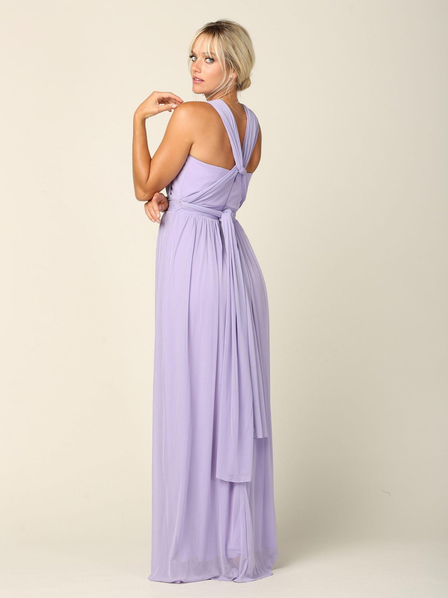 Convertible Long Bridesmaid Dress - The Dress Outlet