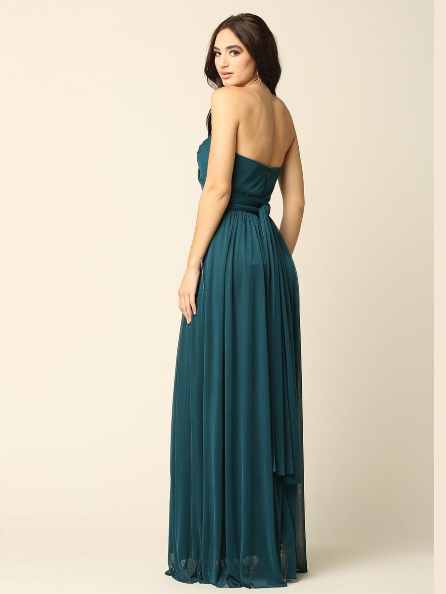 Convertible Long Bridesmaid Dress - The Dress Outlet