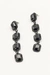 Crystal Clear Rhinestone Linear Drop Earrings - The Dress Outlet