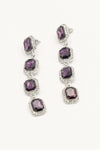 Crystal Clear Rhinestone Linear Drop Earrings - The Dress Outlet