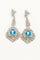 Crystal Drop Rhinestone Teardrop Long Earrings - The Dress Outlet