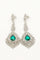 Crystal Drop Rhinestone Teardrop Long Earrings - The Dress Outlet